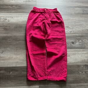 Lee‎ Bright Pink Jeans Womens 27x27 Corduroy Baggy Straight Fit  Denim Pants 80s